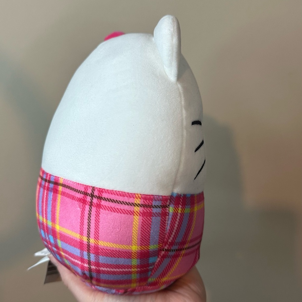 NWT Hello Kitty Squishmallow Plaid Pink - Picture 4 of 5